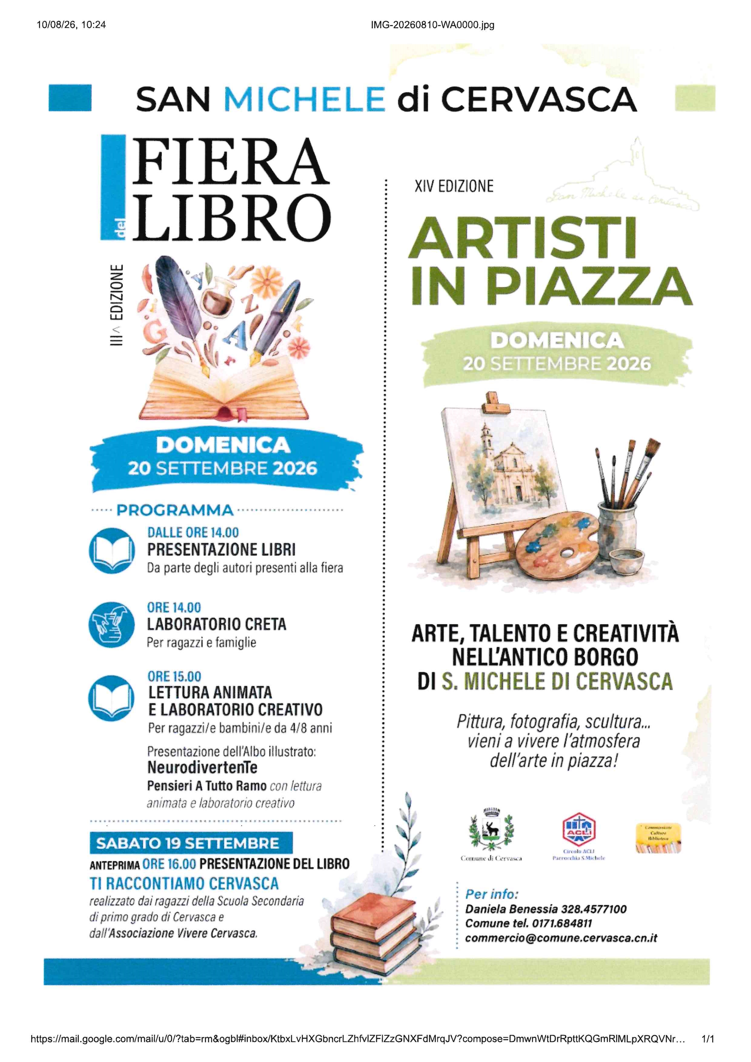 Fiera e artisti a San Michele di Cervasca